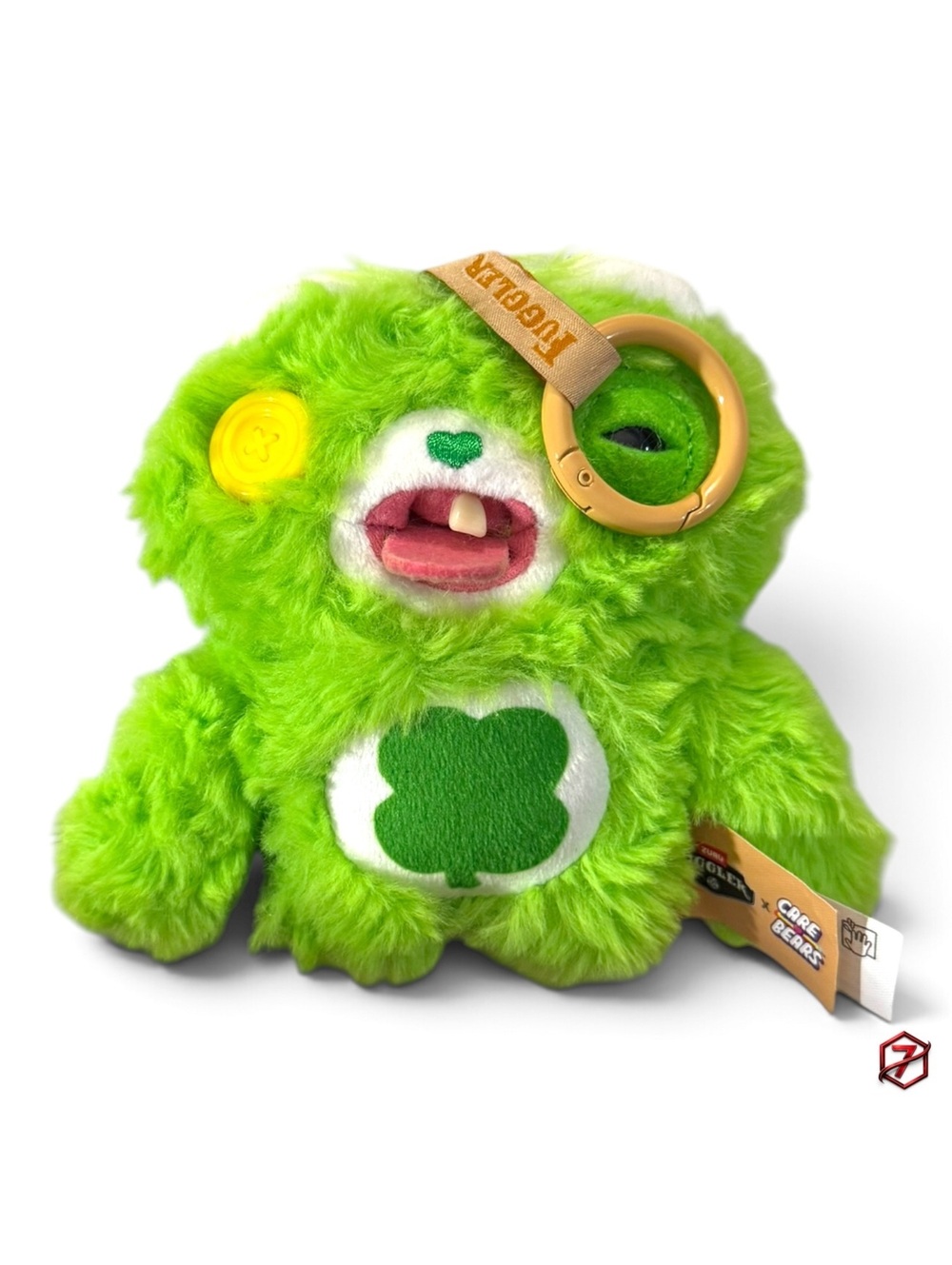 Fuggler x Care Bears Good Luck Bear 5” Plush Bag Charm Keychain Green ZURU